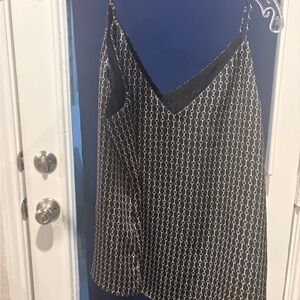 Express Black Camisole with Cream Chain Print